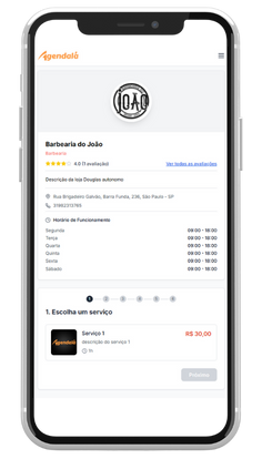 Screenshot do Sistema AgendaLá